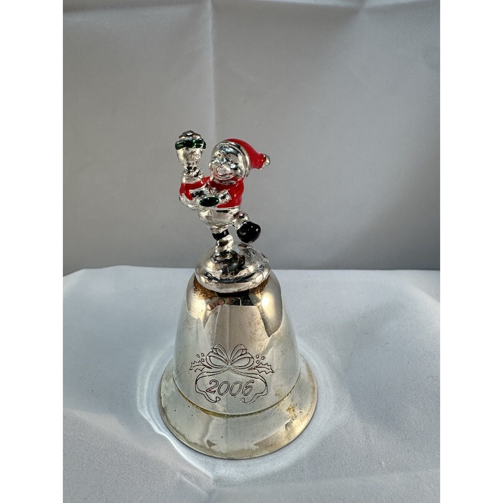 Lenox 2006 Deck The Halls Disney Winnie The Pooh Musical Bell *Music Works*